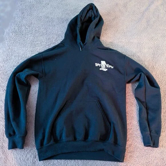 Vintage Y2K 2008 Ed Roth Rat Fink Hot Rod Black Sweatshirt Hoodie Men’s Small - Picture 2 of 7